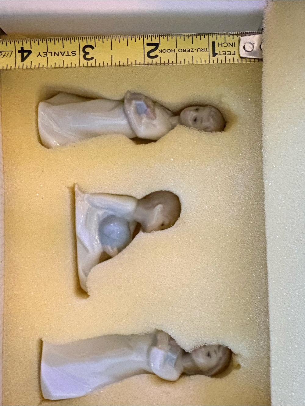 Lladró Christmas Morning Mini Bell Ornament Set #5940 Porcelain 3pc Set w/ Box - Picture 12 of 15